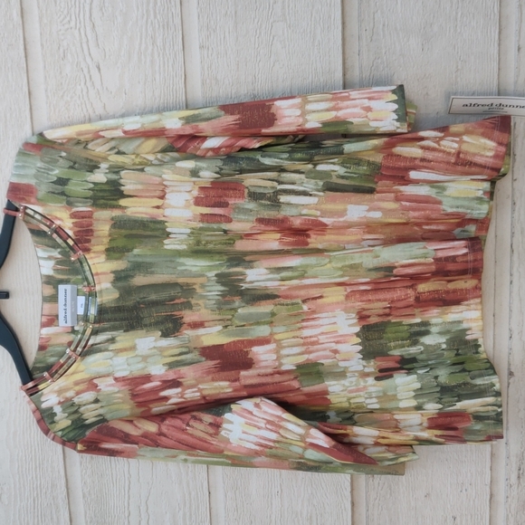 Alfred dunner women's blouse size petite XL  multicolor - Picture 2 of 12